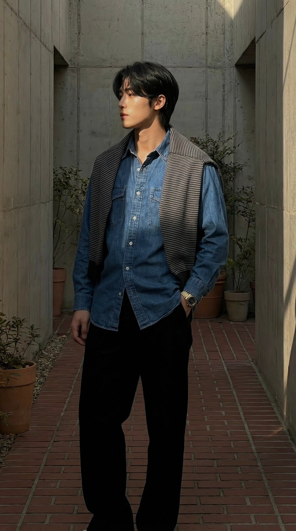 シードデニムシャツ