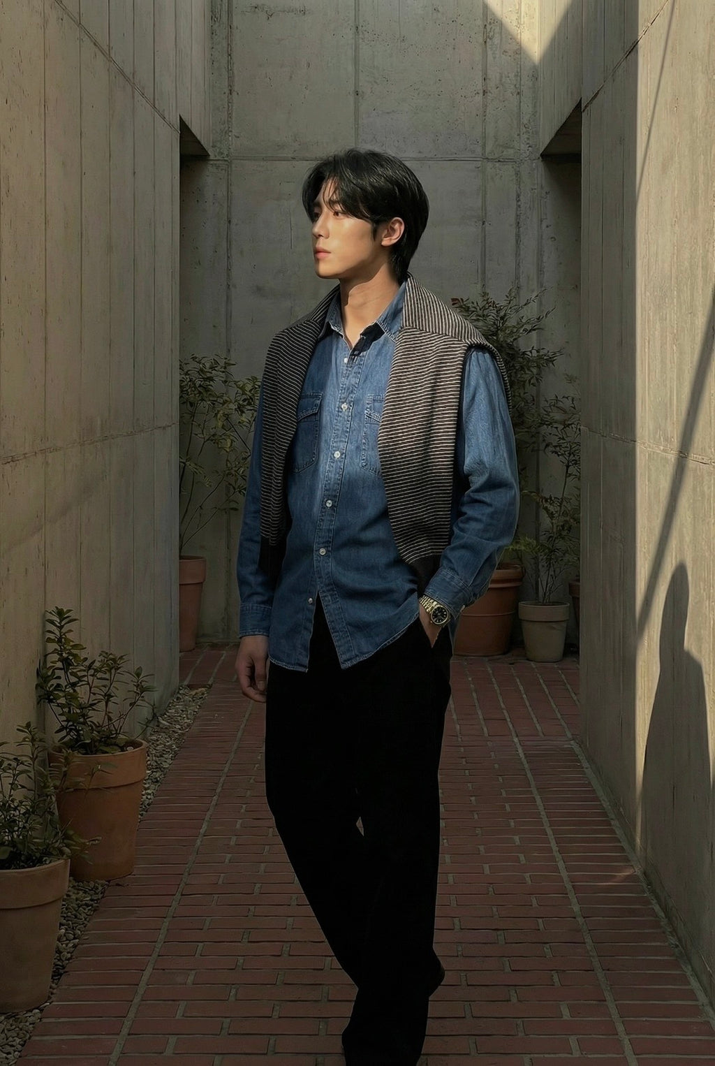 シードデニムシャツ