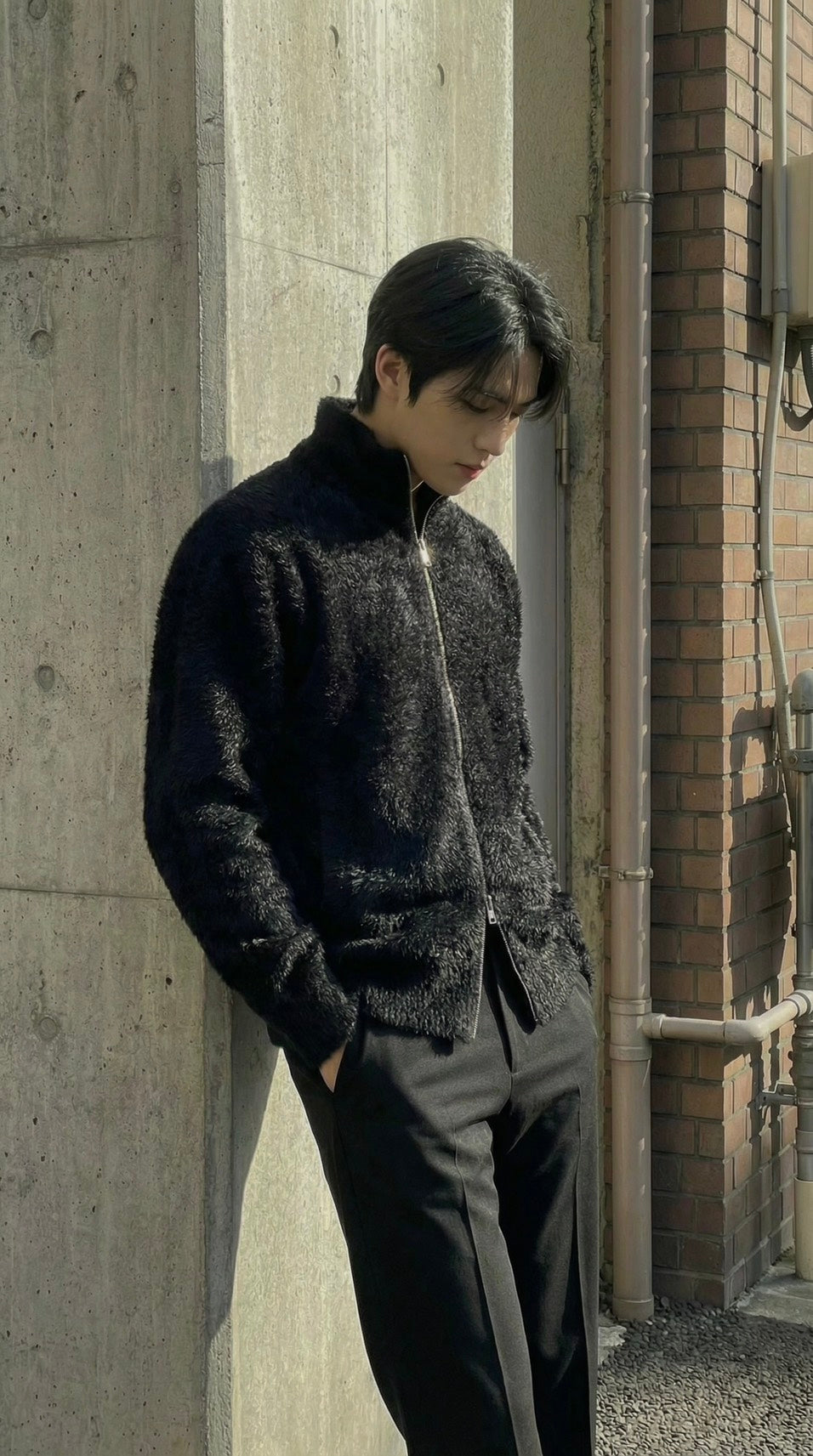 ツーウェイジップアップニット