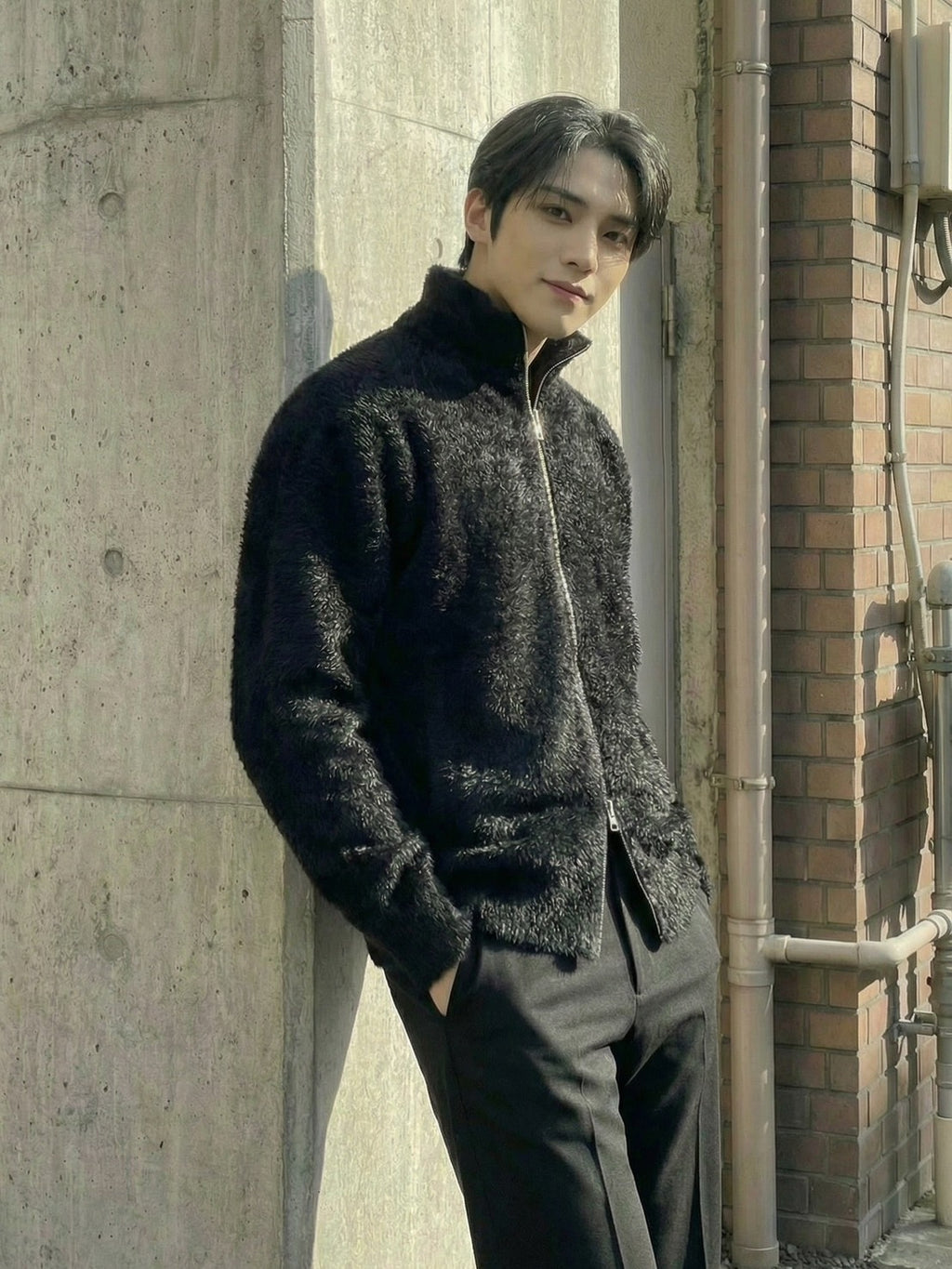 ツーウェイジップアップニット