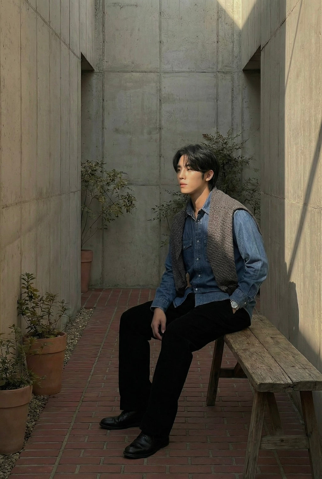 シードデニムシャツ