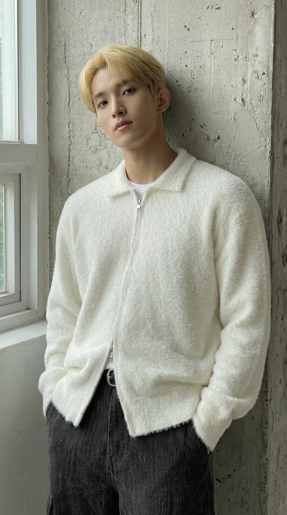 ジップアップカーディガン