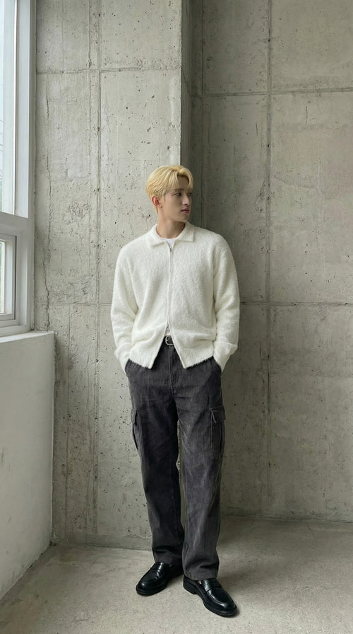 ジップアップカーディガン